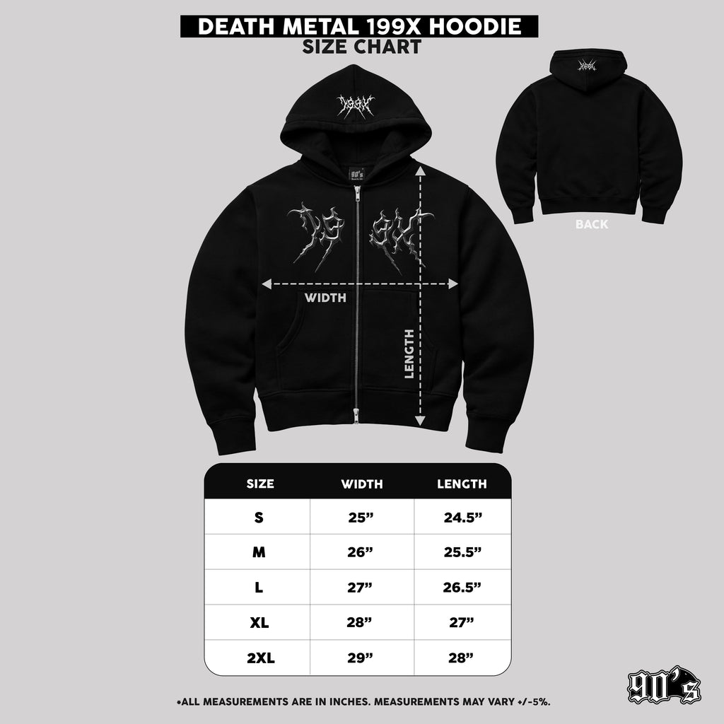 'DEATH METAL' 199X HOODIE