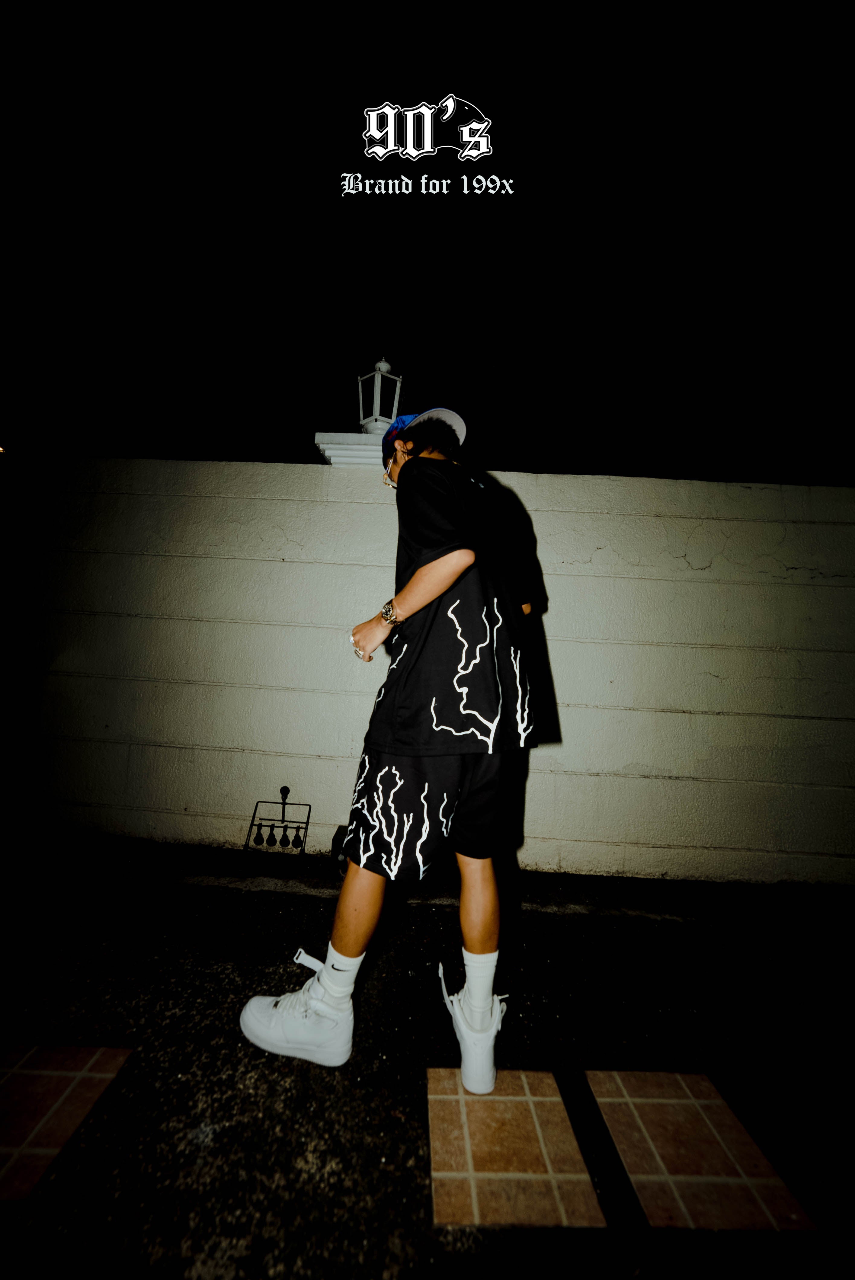 LIGHTNING REFLECTORIZED SHORTS ( NO SIZE CHARTS, NO PRICE AND DESCRIPTION )