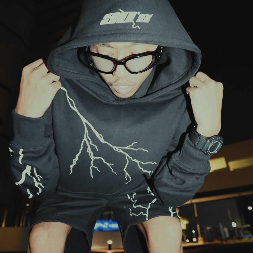 LIGHTNING REFLECTORIZED HOODIE ( NO SIZE CHARTS, NO PRICE AND DESCRIPTION )