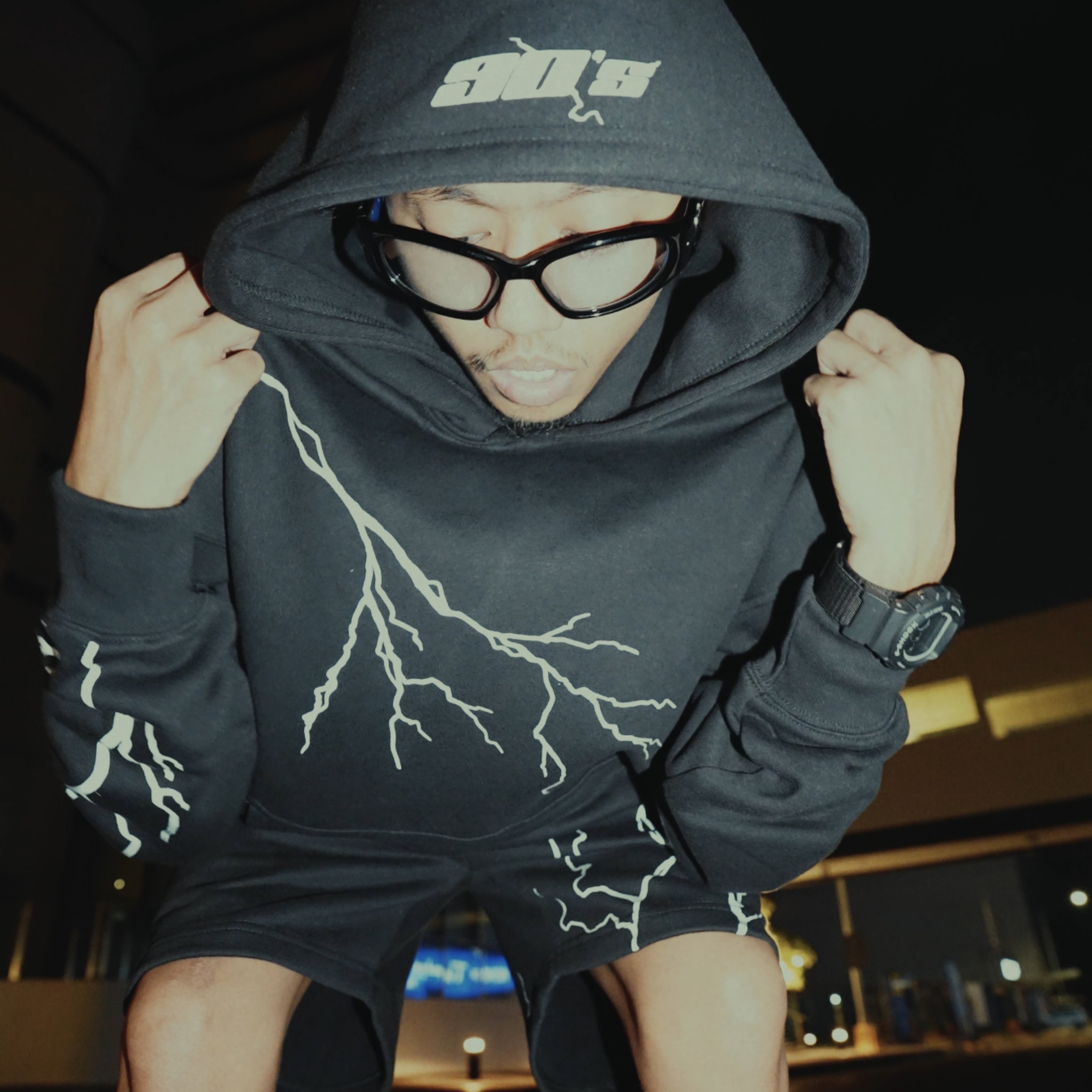 LIGHTNING REFLECTORIZED HOODIE ( NO SIZE CHARTS, NO PRICE AND DESCRIPTION )