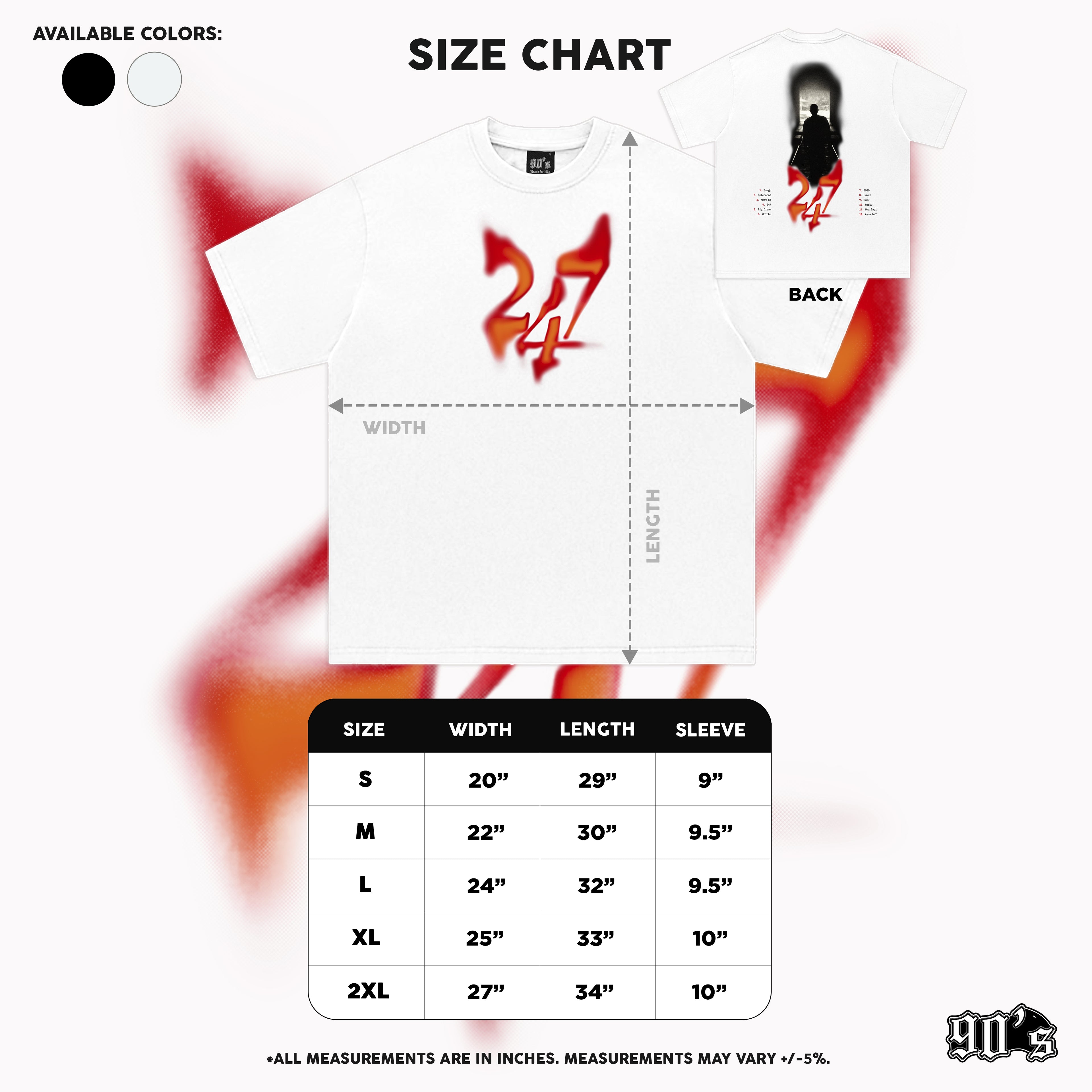 '247' - Flow G Album Shirt (White)