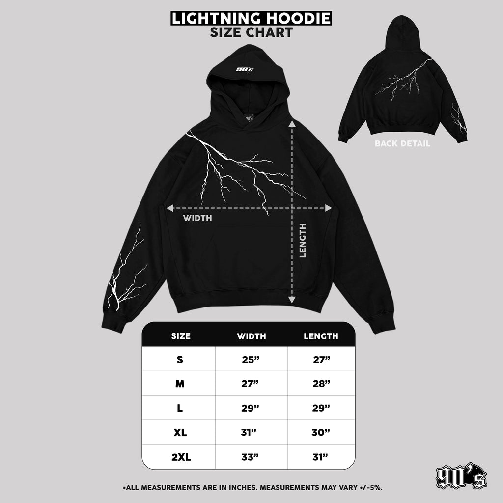 LIGHTNING REFLECTORIZED HOODIE ( NO SIZE CHARTS, NO PRICE AND DESCRIPTION )